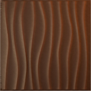 Shoreline EnduraWall 3D Wall Panel, 19.625"Wx19.625"H, Aged Metallic Rust
