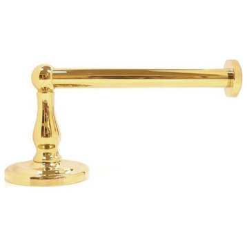 Deltana R2001 Solid Brass Single Post L-Shaped Toilet Paper Roll - Lifetime