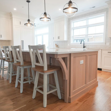 Park Ridge, White Painted w/ White Oak Island, Bar, Bathrooms & Navy Mudroom
