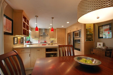 Example of a transitional kitchen design in Portland