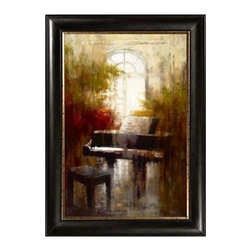Piano Framed Canvas Wall Art - Paintings