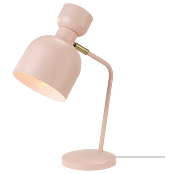 16" Matte Pink Desk Lamp With Pivot Joint