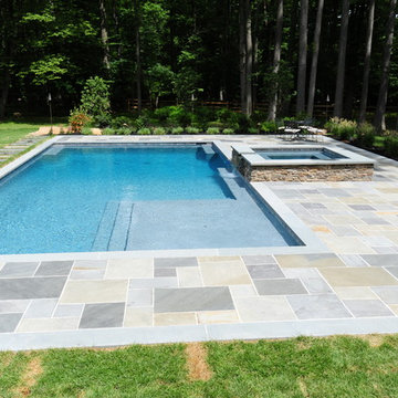 Natural Bluestone Rectangular Pool