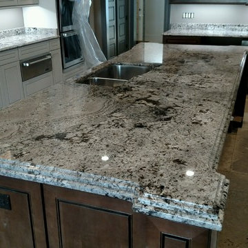 Bianco Antico, Double Thick Granite Island