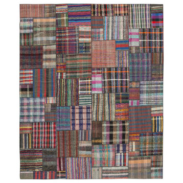 Rug N Carpet - Handmade Turkish 10' 9'' x 13' 3'' Tribal Patchwork Kilim Rug