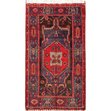 Consigned, Persian 5 x 9 Area Rug, Hamadan Hand-Knotted Wool Rug