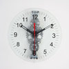 Large Moving-Gear Wall Clock With Glass Cover
