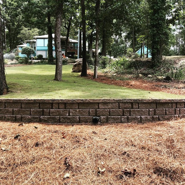 Dry River Bed Drainage/Retaining Wall/New Lawn