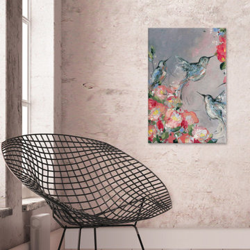 "Whimsical Garden II" Painting Print on Wrapped Canvas