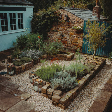 Herb garden aerial view