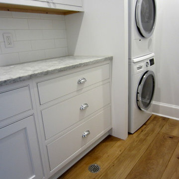 AMAGANSETT: WIDE PLANK CHARACTER WHITE OAK INSTALLED/FINISHED W BONA TRAFFIC HD