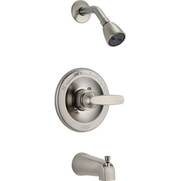 Delta Foundations Monitor 13 Series Tub & Shower Trim, Stainless, BT13410-SS