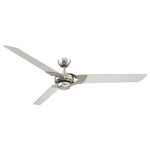 Savoy House - Savoy 62-5085-3SV-SN, Monfort 3 Blade Ceiling Fan - From Savoy House, the Monfort ceiling fan offers up a slim and sleek look inspired by wind turbines. Silver blades are accentuated by a satin nickel finish. Compatible fan lights sold separately. Damp area rated.
