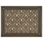 Nichetiles - Backsplash Metal Mural Tile Hand Made Plaque Fleur De Lis 12"x16" Bronze - Nichetiles Handmade Fleur De Lis Metal Mural Tile Collection brings an elegant style into your room where you enjoy the precious family moments. If you are into a luxurious lifestyle than here you have an exquisite work of art that you can incorporate in your home.