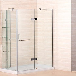 Aston Global 60" x 32" Frameless Shower Enclosure with Shower Base including She - Bath Products