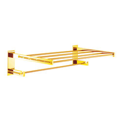 Secret Bath - Cecilia Luxury Gold Swarovski Crystals Towel Shelf, Limited Edition - Towel Racks & Stands