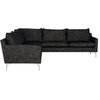 Nuevo Furniture Anders 2pc Sectional Sofa in Salt & Pepper/Silver