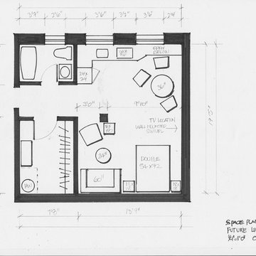living in place space plans- live-in care suite