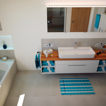 Baddesign- einfach, schlicht, schön, Badezimmersanierung in Herford
