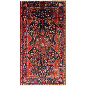 New Authentic Persian Nahavand Handmade Rug, 5'6"x10'