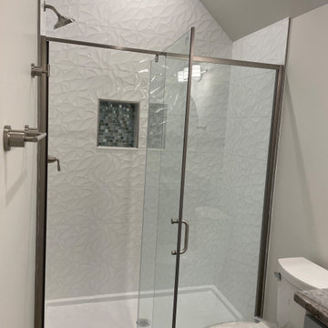 Tub Surround and Shower- 3D Wavy tiles