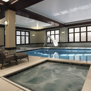 Glencoe, IL Indoor Lap Pool and Hot Tub