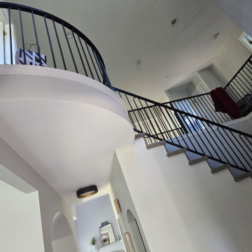Transitional Style Interior Railing