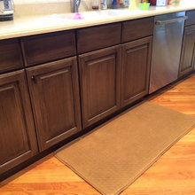 Light Wood Floor And Darker Cabinet