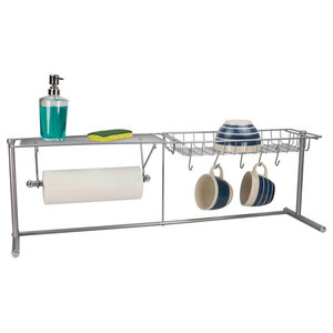Teak Dish Rack Transitional Pantry And Cabinet Organizers By Home Basics Over The Sink Kitchen Station