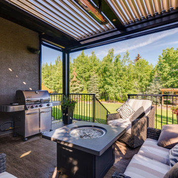 Adjustable StruXure Pergola With Phantom Screens With Heater and Pot Lights
