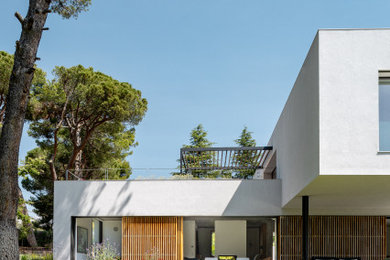 Inspiration for a modern house exterior in Madrid.