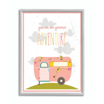 Stupell Industries You Are Our Greatest Adventure Art Plaque, Pink/Gray, 11 x 14