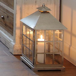 Brucs Large Square Metal Lantern - Candleholders