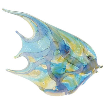 GlassOfVenice Murano Glass Shimmering Angel Fish Sculpture