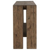 Troy Oak Console Table in Antique Brown