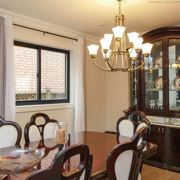 New Black Window in Elegant Dining Room - Renewal by Andersen Greater Toronto, O