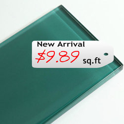 Glass Subway Tile 3x6 Green - Tile