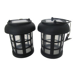 Smart Solar - Umbrella Hanging Solar Lanterns, Set of 2 - Outdoor Rope And String Lights