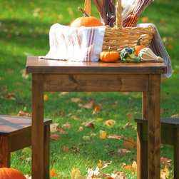 Rustic Kitchen Table and Two Chair Bistro Set - Dining Sets