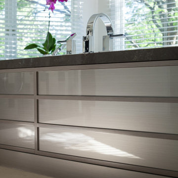 Brushed Grey Metal Tub Front Panels