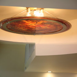 Fused glass lighting "Sun" - Flush-mount Ceiling Lighting
