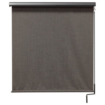 Supreme Cordless Outdoor Sun Shade With Protective Valance, Pewter, 72"x96"