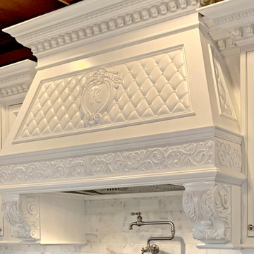 Modern hand carved white painted kitchen Colts Neck, NJ
