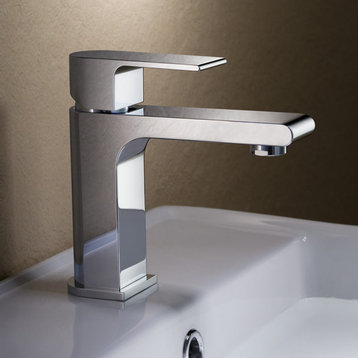 Fresca Allaro Single Hole Mount Bathroom Vanity Faucet, Chrome