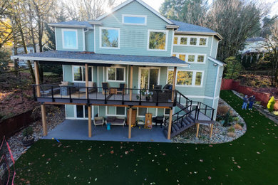 Inspiration for a craftsman exterior home remodel in Seattle