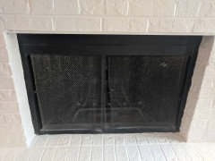 How To Remove Fireplace Mesh Curtain [DIY fireplace door replacement] 