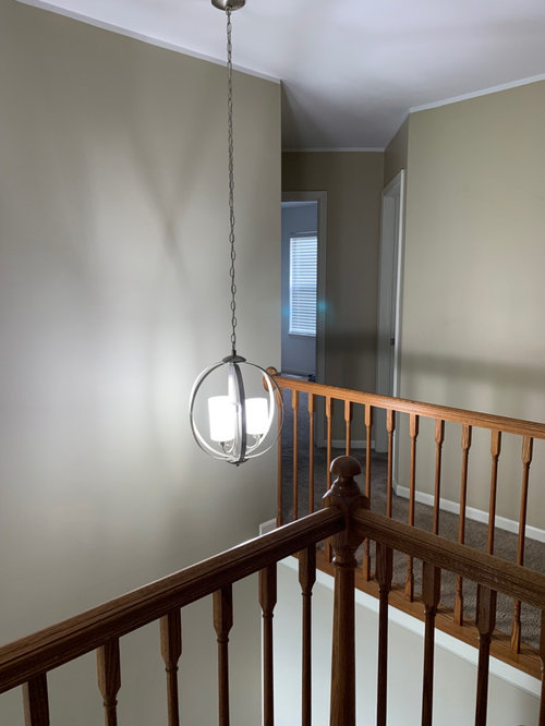 Proper height for pendant light over stairs