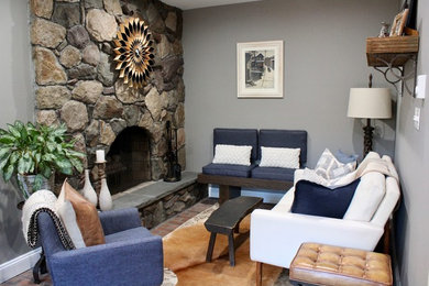 Family room - eclectic family room idea in New York