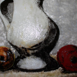 Pablo Picasso Still Life Pitcher and Apples 100% fused glass 19.5" / 19.5" - Artwork