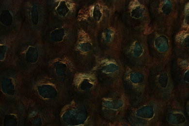 Hand felted wool and cotton scrim wall hanging